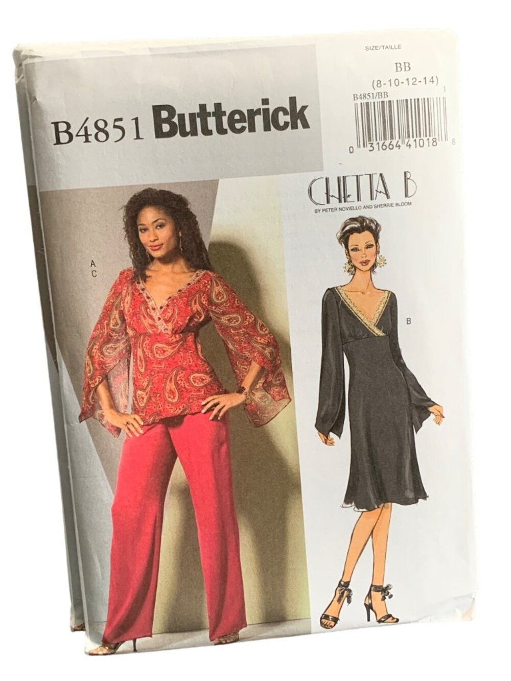 Butterick B4851 Chetta B Misses Top Dress Pant Sewing Pattern Size 8-10 12 14 Un